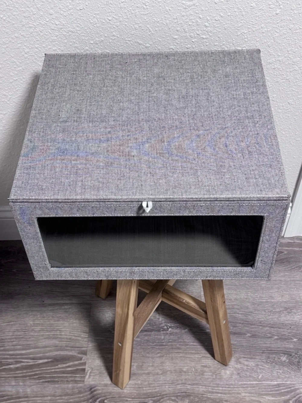 Cambridge Drop-Front Sweater Box in Grey - The Container Store EUC
